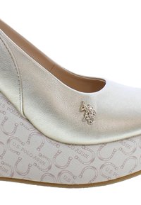 U.S. Polo Assn. Pumps med kilklack - gold