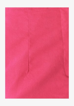Fuchsia cotton fabric with a smooth texture, featuring a side seam and subtle stitching detailing. The surface shows slight variations in color.