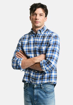 GANT CHECKED TEXTURED - Shirt - greece blue