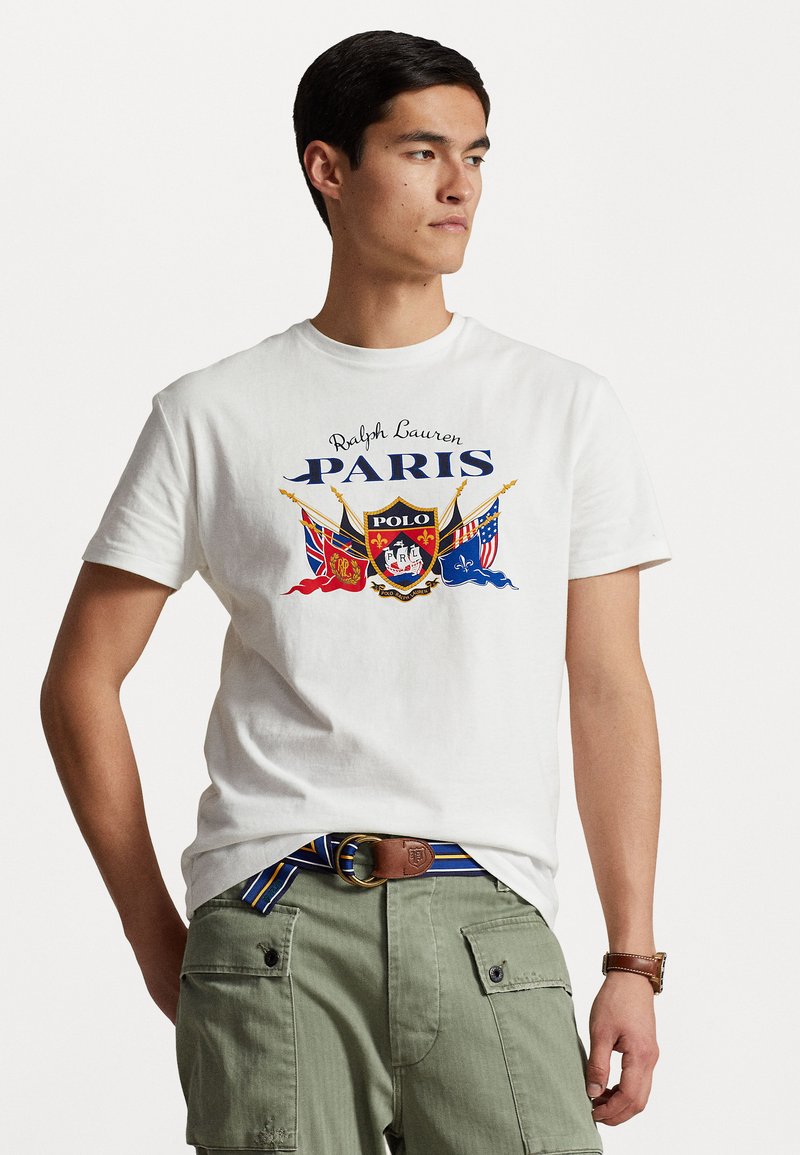 Polo Ralph Lauren - SHORT SLEEVE - T-shirt imprimé - classic oxford white, Agrandir