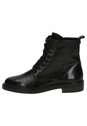 Lace-up ankle boots - black nappa