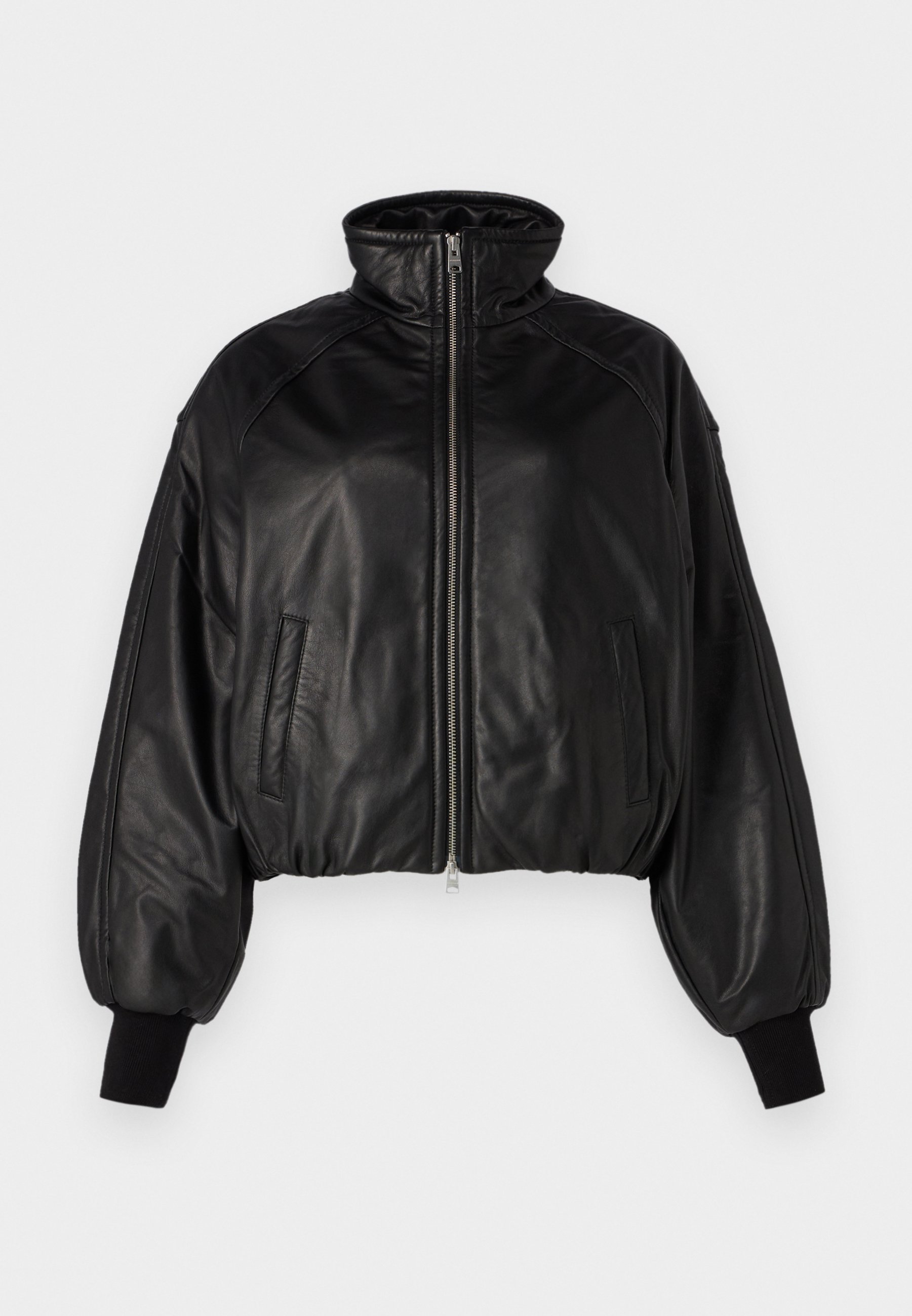 AllSaints ROWAN - Leather jacket - black - Zalando