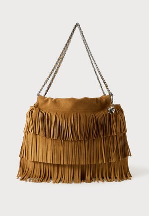 FLEMING FRINGE HOBO - Borsa a mano - wild tabacco