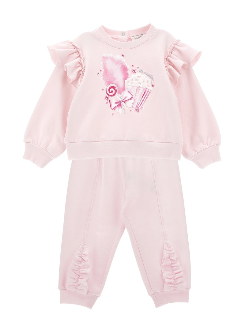 Monnalisa COMPLETO FELPA PANTALON - Verryttelypuku - rosa fairytale