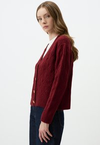 Jimmy Key PATTERNED  WITH V NECK  - Gilet - bordeaux