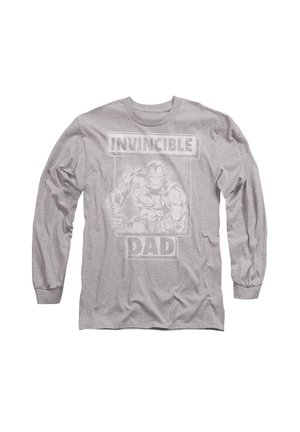 IRON MAN FATHER'S DAY INVINCIBLE DAD - Long sleeved top - mottled light grey