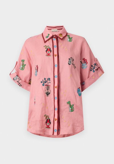 Alemais TIMMY EMBROIDERED SHIRT - Button-down blouse - pink