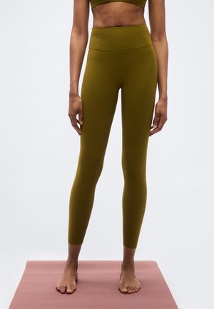 ZENVY - Tights - olive flak/white
