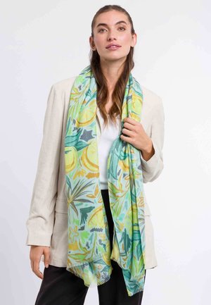 FRAAS, TROPICAL FLORAL  STOLA - Scarf - turquoise