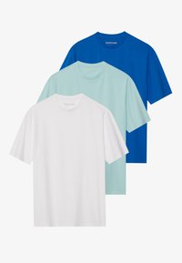 UNISEX 3 PACK BASIC OVERSIZED T-SHIRT - T-shirts basic - royal blue/white/light blue