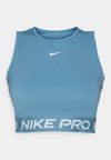 CROP TANK - Top - smokey blue/white