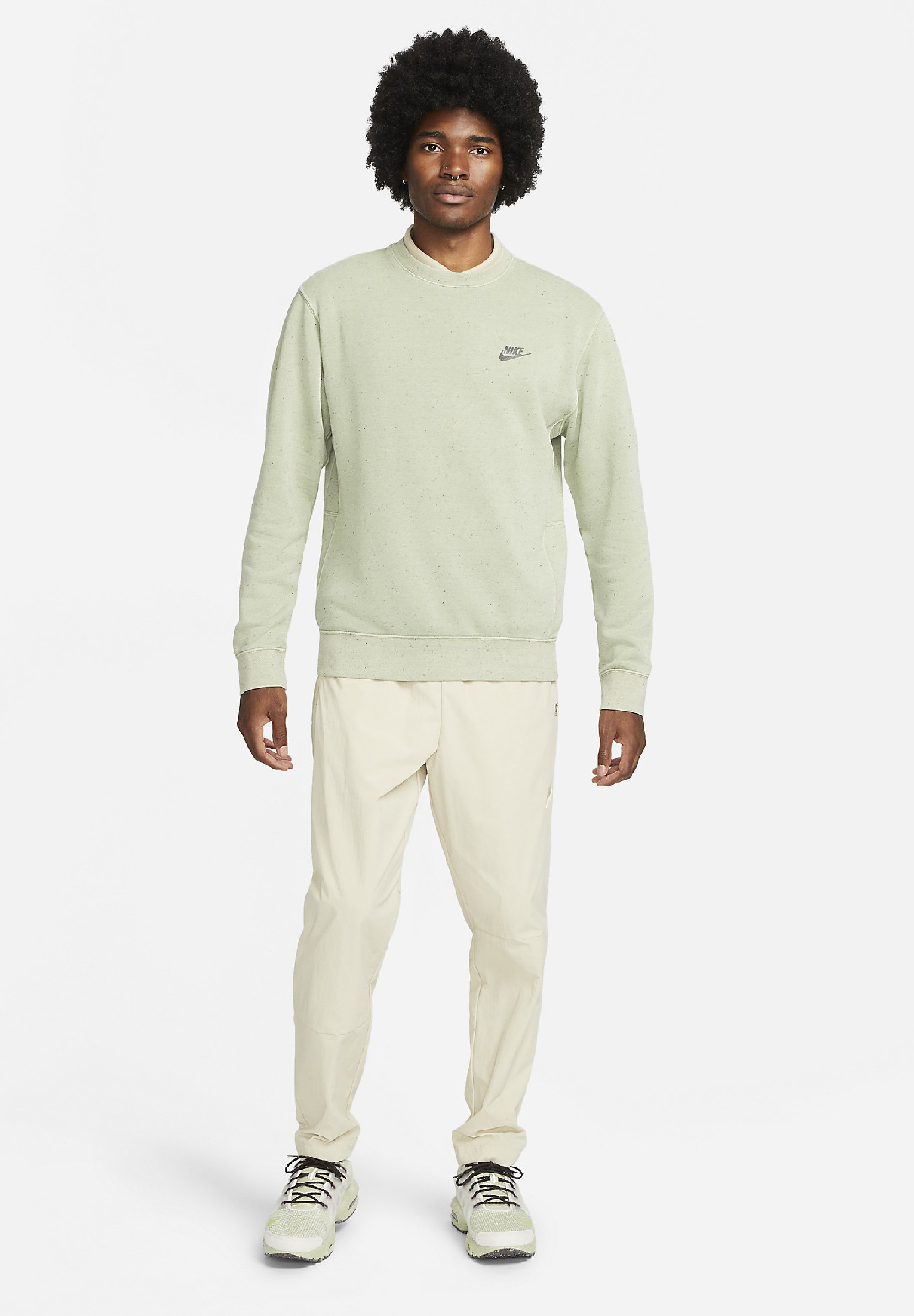 nike revival crew sweatshirt platinum