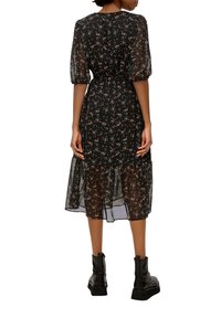 QS MIT ALL-OVER  - Dnevna haljina - schwarz