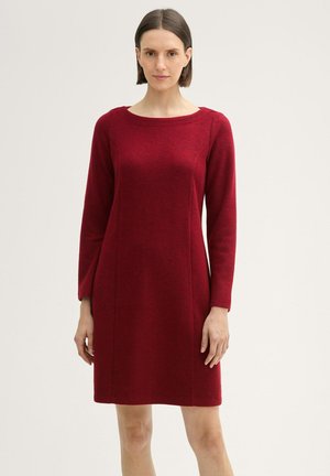 Strickkleid - deep red melange