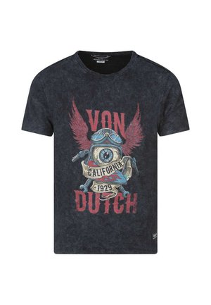 Von Dutch, T-shirt imprimé - noir délavé