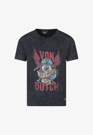 Von Dutch, T-shirt imprimé - noir délavé