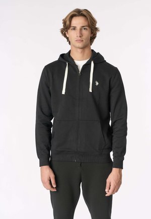 Felpa con zip - nero