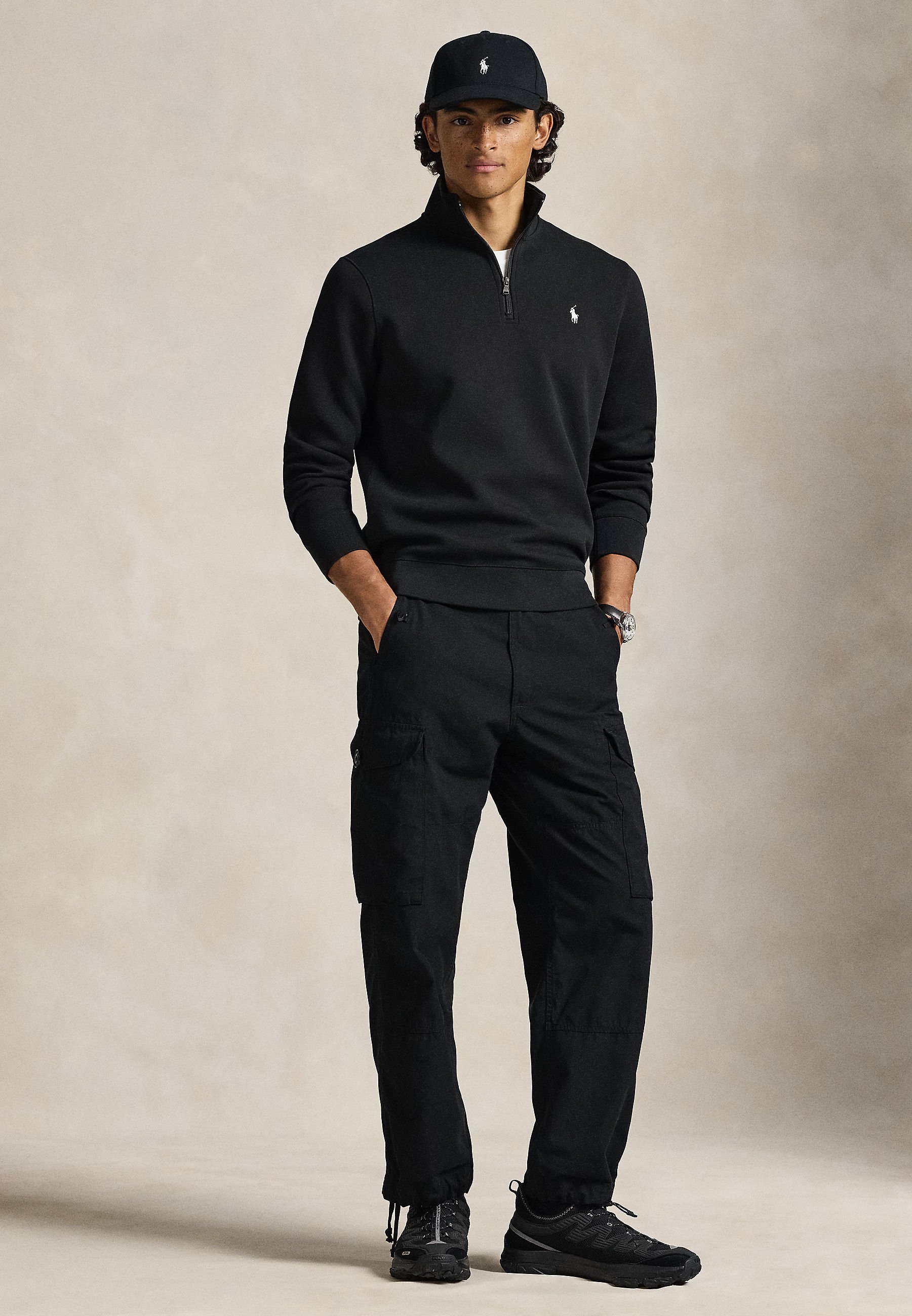 Polo Ralph Lauren DOUBLE-KNIT QUARTER-ZIP PULLOVER - Sweatshirt