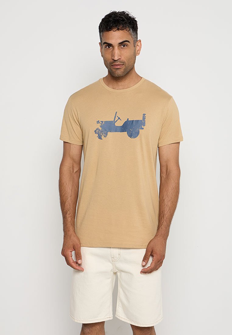 Jeep T-shirt print bruin