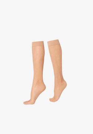 Calcetines hasta la rodilla - hautfarben nude elixir caramel