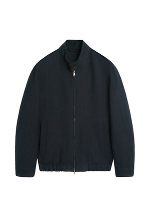 Massimo Dutti, Panoramic rhinestone ring - Bomberjacke - mottled dark blue