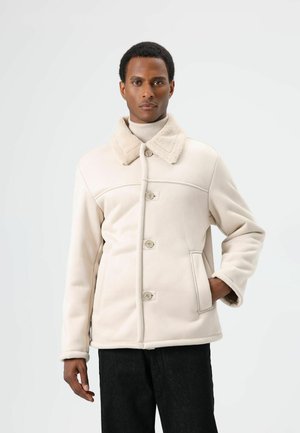 SUEDE LOOK - Imitatieleren jas - beige