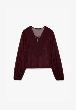 Koton, RUFFLE - Blouse - bordeaux
