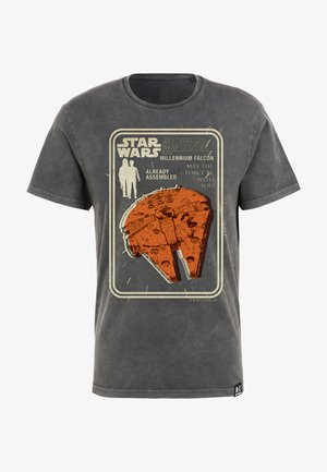 Re:Covered T-shirt con stampa - dunkelgrau