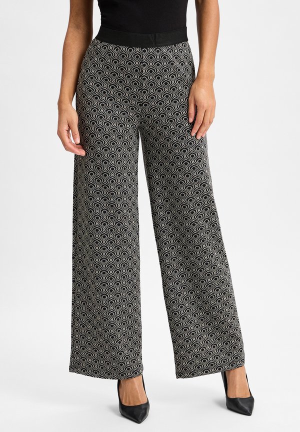 Stoffhose - schwarz silber