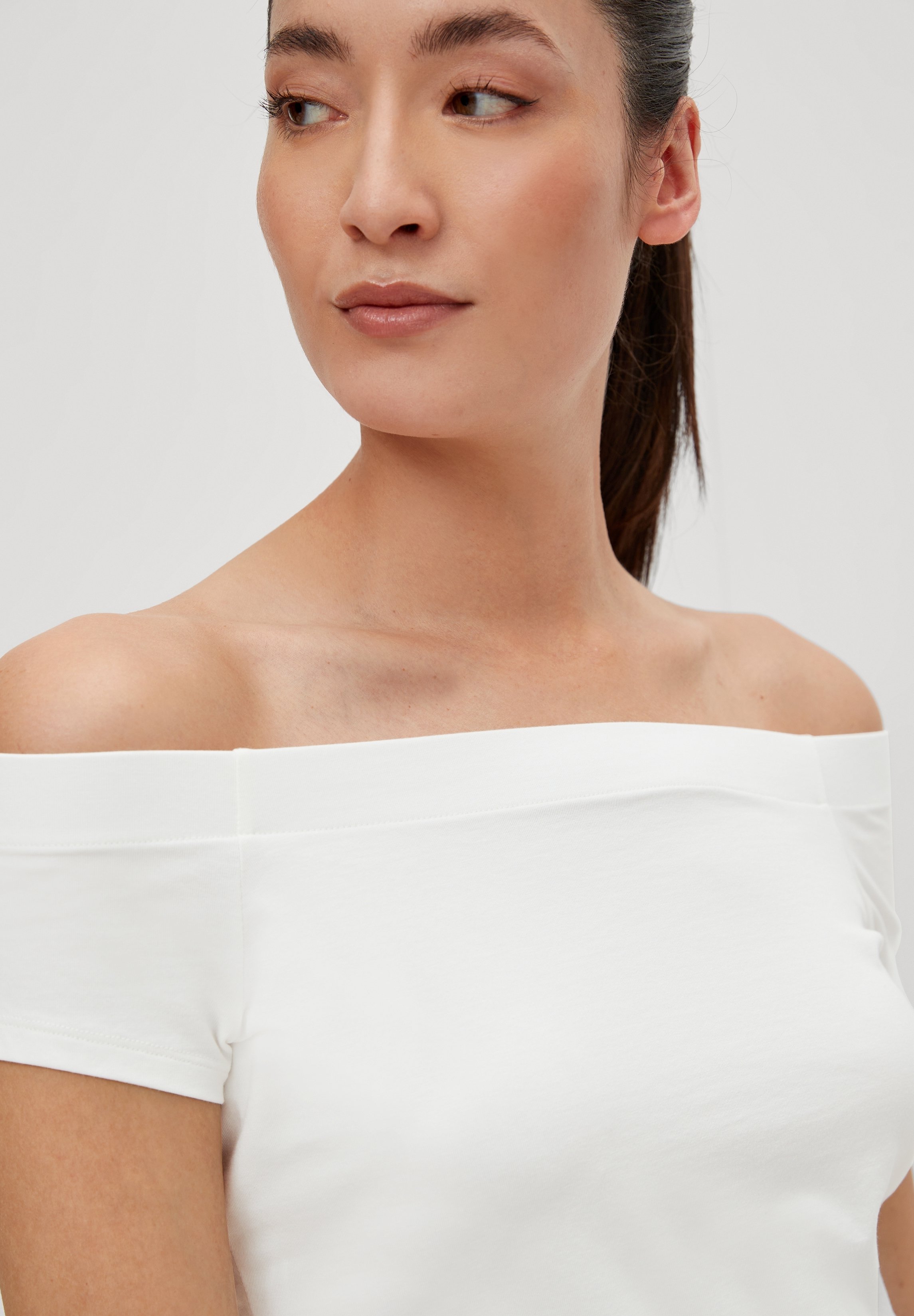comma Basic T-shirt - off white/white 