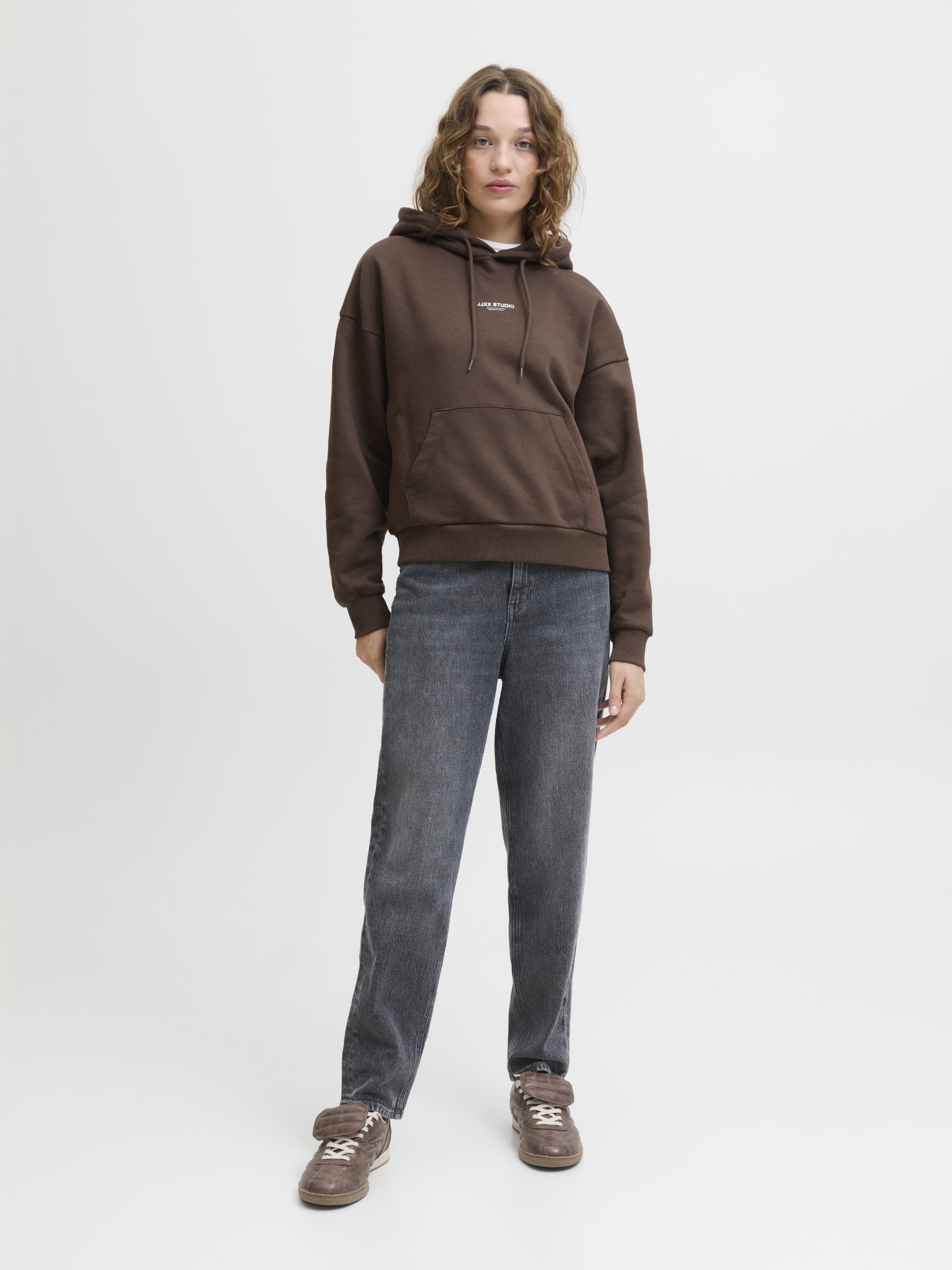 JJXX JXSTUDIO - Hoodie - bracken/bright white/brown - Zalando.co.uk