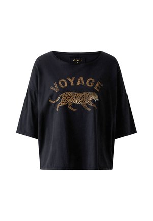 Oui, T-SHIRT - Print T-shirt - washed out black