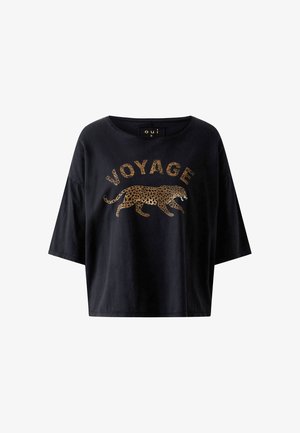 Oui, T-SHIRT - Print T-shirt - washed out black