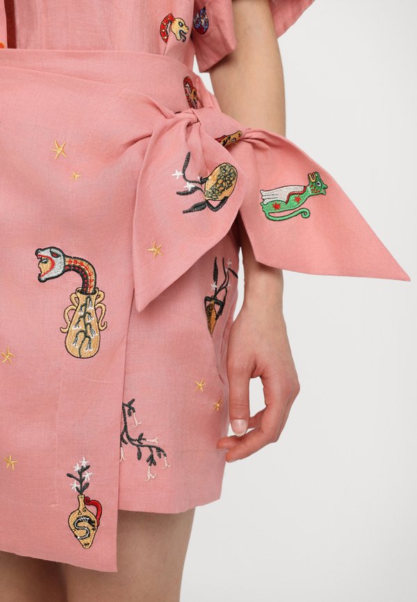 TIMMY EMBROIDERED SARONG SKIRT - Mini skirt4