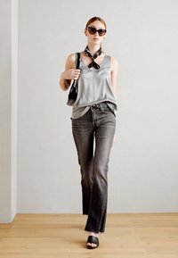 Mos Mosh ASTRID V-NECK TANK - Tops - sharkskin