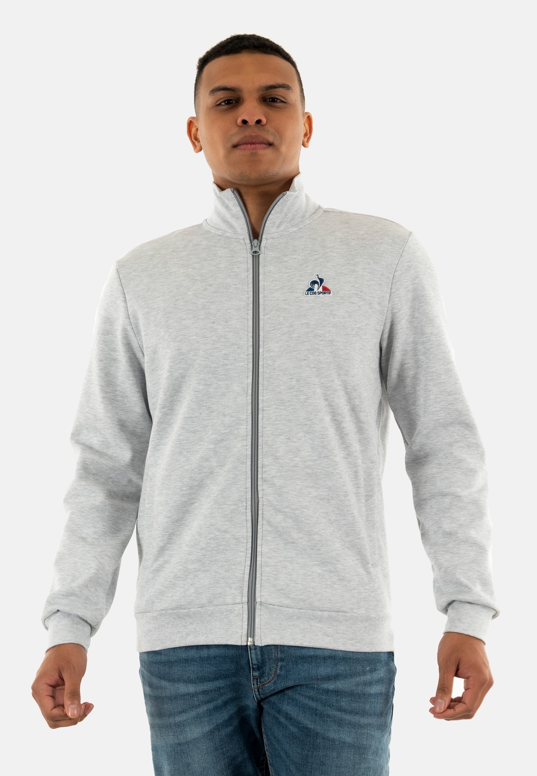 le coq sportif ESSENTIELS Zip-up sweatshirt gris/grey Zalando