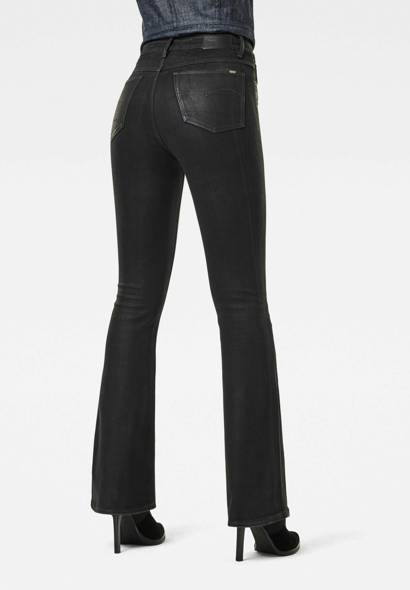 G-Star Raw Lynn Mid skinny jeans zwart | Kellyjeans.nl