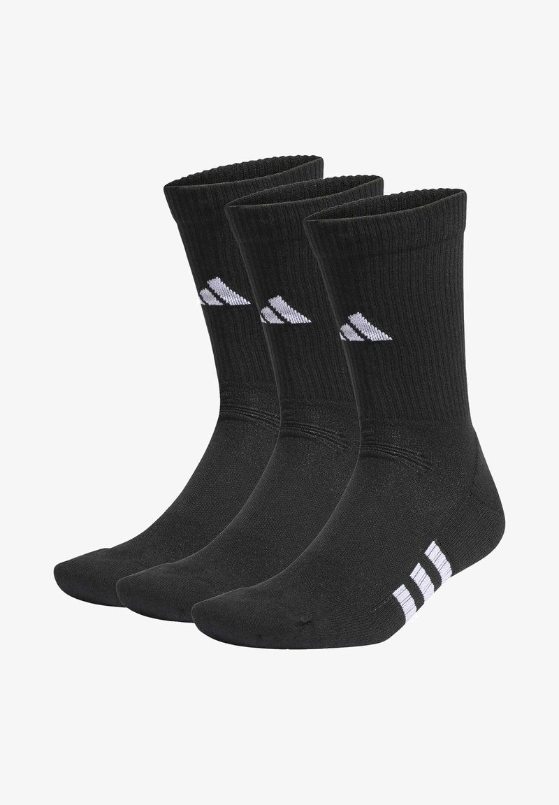 adidas Performance CUSHIONED CREW 3 PAIRS - Calcetines de deporte - black