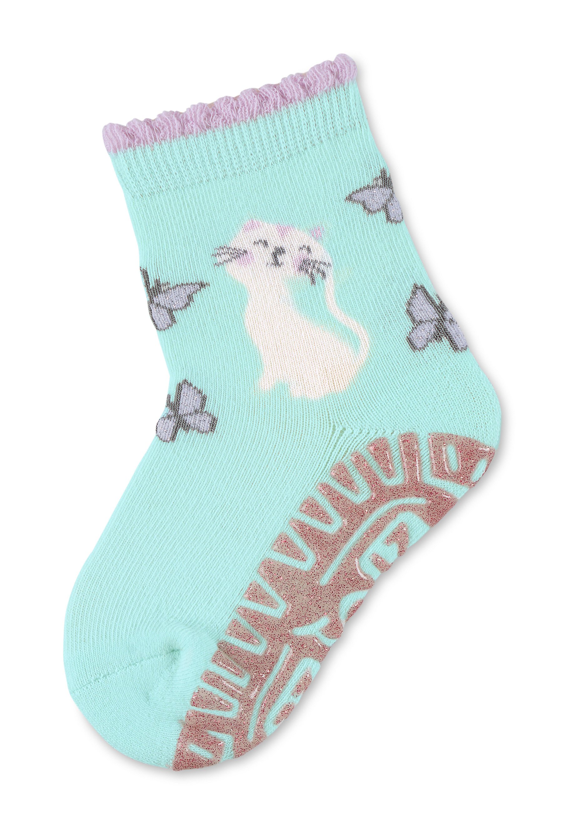 Sterntaler Jungen Socken Doppelpack - Haifisch-Motive, Größe 17/18, Mit Vollplüschsohle