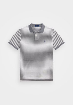 Polo Ralph Lauren Custom Slim Fit Striped Mesh Polo Shirt - Polo shirt - newport navy/white