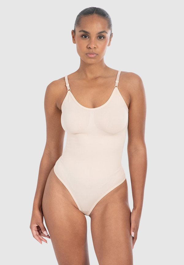 STRING BODYSUIT NYSA V-SHAPE - Shapewear - beige