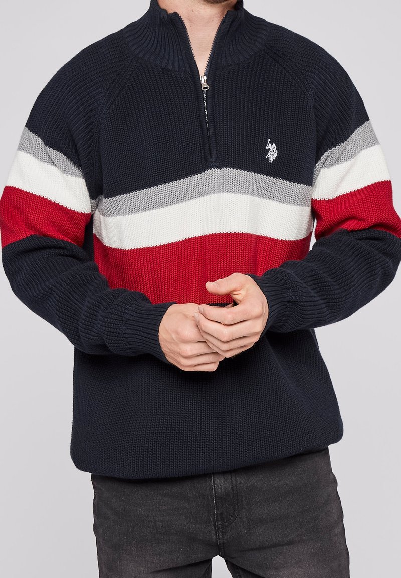 U.S. Polo Assn. Stickad tröja - dark blue