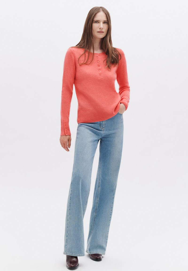 Caroll 232K-MZOELY Cachemire Pull-Over, Beige, S Femme