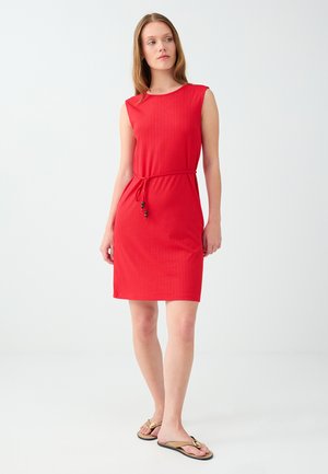 Jimmy Key, CREW NECK WAIST TIE CREPE DRESS - Vestito casual - red