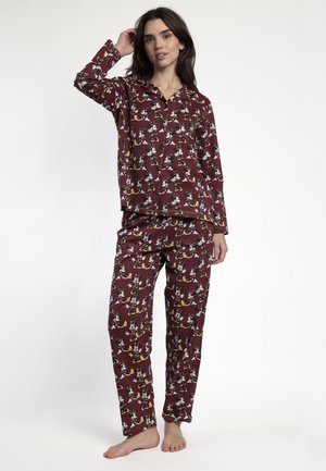 MANGA LARGA ABIERTO MINNIE MOUSE SET - Conjunto de pijama - burdeos