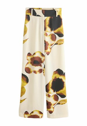 Next, PETITE FIT - ELASTIC BACK WIDE LEG SATIN TROUSERS . - Bukser - floral