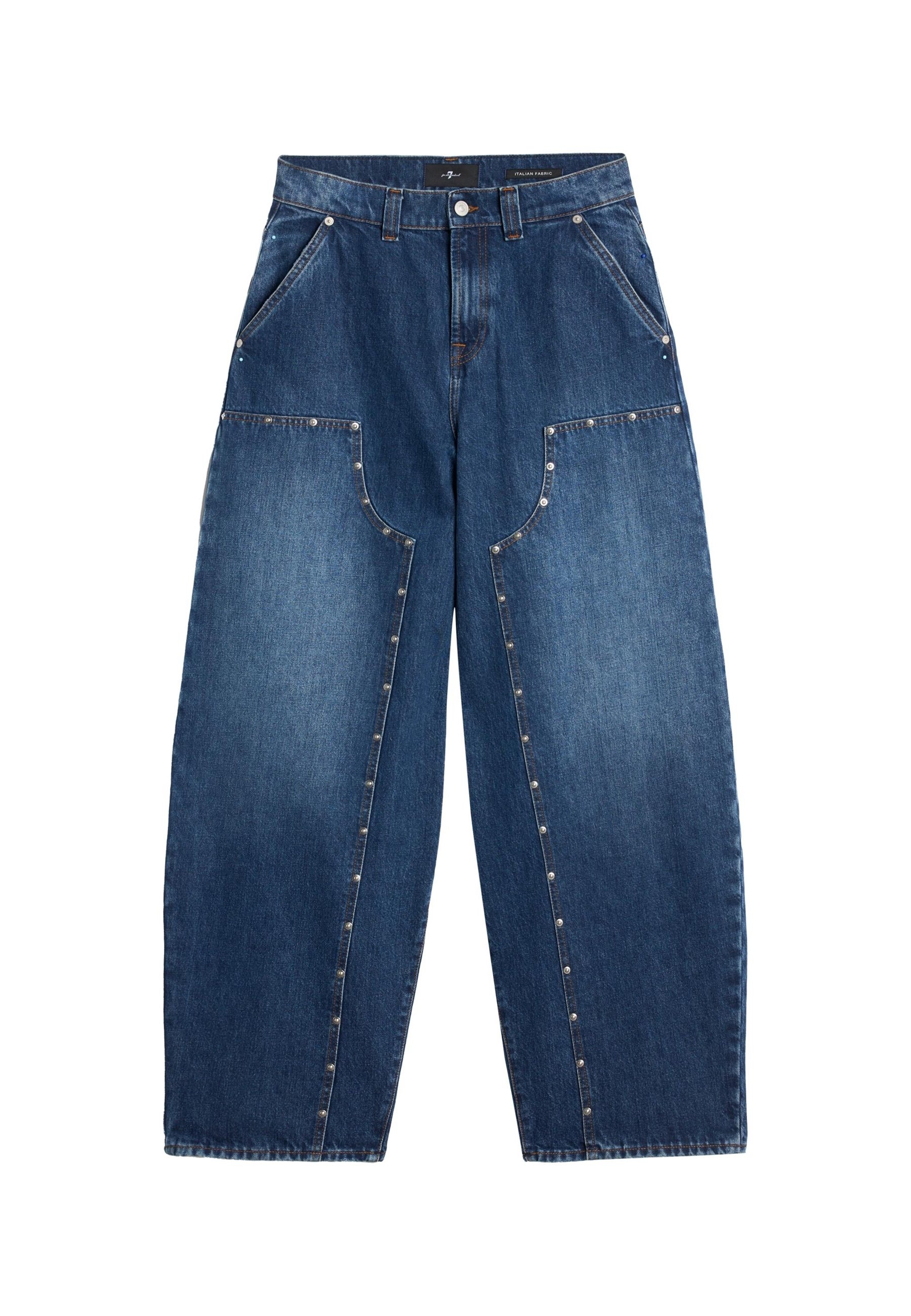 【in a row】Balloon Incision Wide Denim 7 for all mankind BALLOON - Wide leg/niebieski denim