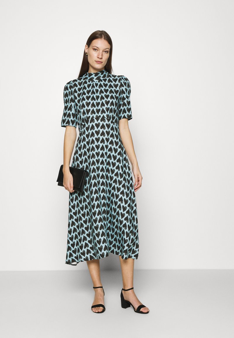 Closet Tie Back A Line Dress Day Dress Blue Zalando De