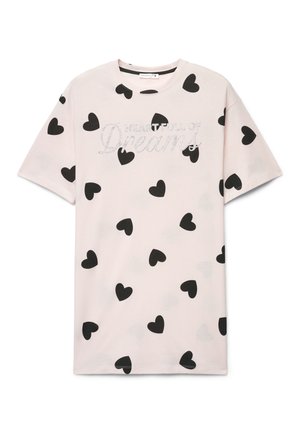 Terranova, OVER CON CUORI E SCRITTA - Maglia del pigiama - var rosa chiaro