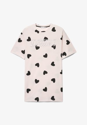 Terranova, OVER CON CUORI E SCRITTA - Maglia del pigiama - var rosa chiaro